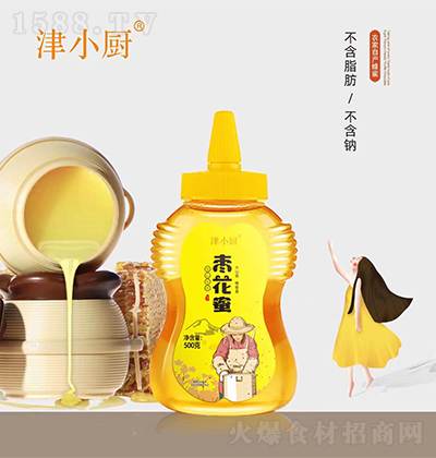 津小廚 棗花蜜 天然原汁蜂蜜 品質保證 500克