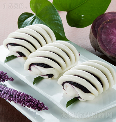 標點食品 紫薯卷 面點速凍食品招商加盟招代理