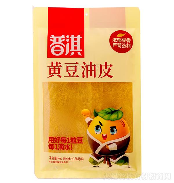 普淇 黃豆油皮188克